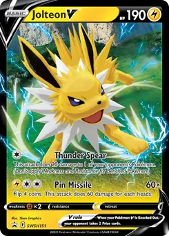 SWSH Black Star Promos Jolteon V [Prize-Pack] Pokémon card